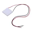 Uses the Peltier effect to transfer heat. Essentially creating a "cold side" and a "hot side" on the device. Applications include biomedical instruments, consumer products like thermoelectric cooling water coolers, thermoelectric refrigerator, industrial equipment, laboratory and scientific instruments etc 320mm flyleads.