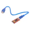 FT232RL USB to serial 232 TTL adapter module with selectable 3.3V or 5V operation. On board TX/RX indicators. Works with offical and cloned Arduino boards.