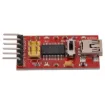 FT232RL USB to serial 232 TTL adapter module with selectable 3.3V or 5V operation. On board TX/RX indicators. Works with offical and cloned Arduino boards.