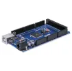 The Arduino Mega 2560 is a microcontroller board based on the ATmega2560. It has 54 digital input/output pins (of which 14 can be used as PWM outputs), 16 analog inputs, 4 UARTs (hardware serial ports), a 16 MHz crystal oscillator, a USB connection, a power jack, an ICSP header, and a reset button. It contains everything needed to support the micro