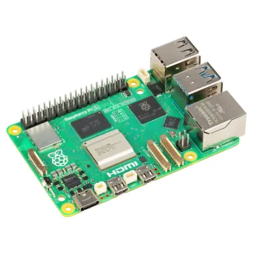 The Raspberry Pi 5 4GB single board computer.  The bandwidth speed and performance of the new Raspberry Pi 5 is a step up from earlier models.