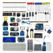 A handy parts kit containing everything you need to start learning Arduino and building projects. Includes a huge selection of sensor boards, LEDs, pots, jumper wires, a breadboard, LCD screen and much more!