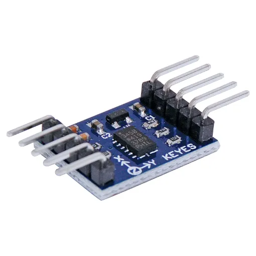 The ADXL345 is a small, thin, low power, 3-axis accelerometer with high resolution (13-bit) measurement at up to &plusmn16 g. Digital output data is formatted as 16-bit twos complement and is accessible through either a SPI (3- or 4-wire) or I2C digital interface.
