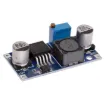 Compact, self-contained LM2596 DC-DC module for generating a lower, regulated DC voltage output from a higher voltage supply. Much higher efficiency and lower heat dissipation than traditional linear regulator designs. 3-40V DC input. 1.5-35V output. 3A max.