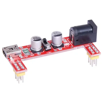 A compact module that makes the most of your precious breadboard space. Supplies both power busses with either 3.3V or 5V DC (switch selectable). USB 5V input or 6-12V input via 2.1mm DC jack.  Suits P 1002, P 1009A, P 1012A and P 1015A.