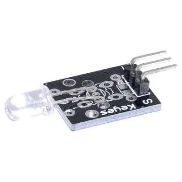 Ideal for transmitting IR signals to control your existing home devices via Arduino.  Wide transmission angle.   Frequency: 37.9KHz. 3-5V input. 30L x 25Wmm.