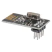 The nRF24L01+ is a wireless transceiver chip offering 100m range at 250kbps. Ideal for building short range data transmission into projects. 250kbps to 2Mbit data rate. 3.3-5V input.