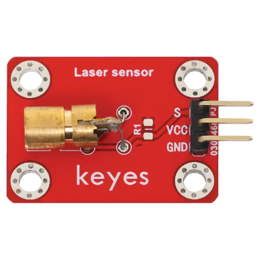 The transmitter module of the KEYES laser transmitter is designed for Arduino. Its connection port is compatible with the Arduino Shield transmitter.
