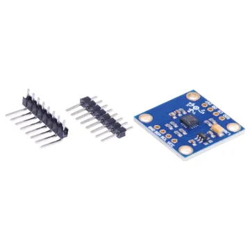 3-axis gyroscope, providing very high resolution (16 bit) measurements at up to 2000 dps. Measures how much your device is rotating around three axes within a selectable range. Ideal for gaming, and robotics applications. Includes headers. 3-5V input.