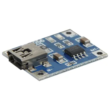 Provides a 1A charging current to a single lithium cell from a 5V DC input. Can be powered by USB (mini-B socket provided). LED indicators on board.