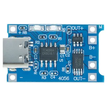 Provides a 1A charging current to a single lithium cell from a 5V DC input.