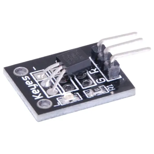 Utilises the DS18B20 temp sensor for 0.5&degC accurate readings over -55&degC to 125&degC range. User definable alarm setting.  3-5V input. 30L x 23Wmm.