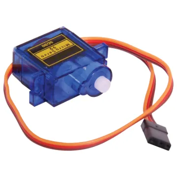 This tiny and lightweight servo can rotate approximately 180 degrees (90 in each direction), and works just like the standard servo. You can use any servo code, hardware or library to control these servos.