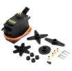 This tiny and lightweight servo can rotate 360 degrees, and works just like the standard servo. You can use any servo code, hardware or library to control these servos.