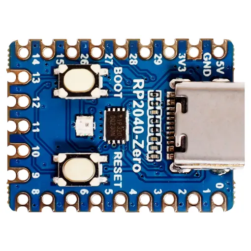 The RP2040-Zero, is a low-cost, high-performance Pico-like MCU board based on Raspberry Pi RP2040 microcontroller. 29 × multi-function GPIO pins. Configurable pin function, allows flexible development and integration.