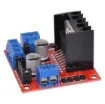 Uses an L298N H-Bridge designed to drive inductive loads, such as relays, solenoids, DC and stepping motors. It can also drive two independent DC motors or 1 stepper motor at 2A continuous current per channel. Standard Arduino shield dimensions with analog and digital output headers. 5V input.