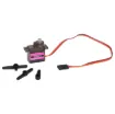 This servo motor is a micro size 180 degree analog servo with metal gears and robust construction. This motor works well for basic servo experimentation and can be used in applications where small size is a virtue and that don't require a huge amount of torque, but they are still pretty strong.