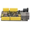 This W5500 ethernet development board is based on the microcontroller of Arduino Ethernet. The board features integrated USB download, TF card slot and more functions on it. Its also fully compatible with UNO pins.