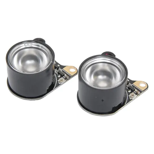 Ideal for adding nigh vision to a pi camera or other surveillance or monitoring application. Provides 3W of infra red light. Requires 5V DC input. Sold in a pair.