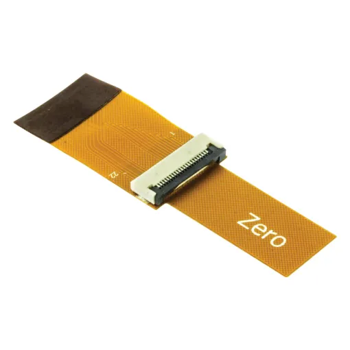 This cable enables communication between the Raspberry Pi 5 or Pi Zero and current CSI-connected camera products. One end utilises a 22-way, 0.5mm-pitch mini FPC format featured on the Raspberry Pi 5 MIPI connectors, and the other the 15-way, 1mm-pitch standard format used on current camera and display products.