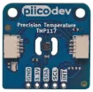 The PiicoDev Precision Temperature Sensor features a low-power, high precision TMP117 with 16-bit resolution and an accuracy of ±0.1°C (across -20°C to +50°C) with no calibration required.