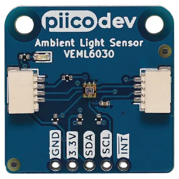 The PiicoDev® Ambient Light Sensor is a great solution for sensing ambient light levels.