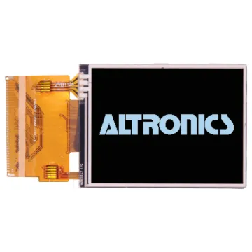 Module size: 50 x 69.2 x 4.2mm	
Viewing area: 44.8 x 63.1mm	
Pixel size: 1 pixel (0.18 x 0.18mm)	
Supply voltage: 3.2V DC	
Power supply current: 18mA (with LED)	
Viewing angle:  60&ordm	
Driver IC: ILI9341
Interface: 8080 System 8 or 16 bit	
Application: General purpose