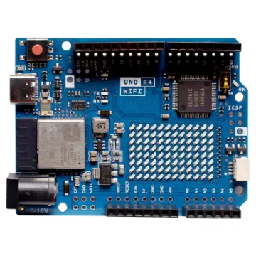 The Funduino UNO R4 with WiFi is an Arduino compatible board integrating the powerful RA4M1 microcontroller with the robust wireless capabilities of the ESP32-S3 from Espressif. Additionally, it features an on-board 12x8 LED matrix, a Qwiic connector, a VRTC, and an OFF pin, making it an ideal choice for all your maker projects.