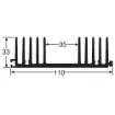 Picture of 72 x 110 x 33mm Heavy Duty Heatsink