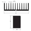 Picture of 300 x 75 x 46mm Diecast Heatsink