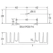 Picture of 84 x 24 x 28mm Low Profile TO-220 PCB Mount Heatsink