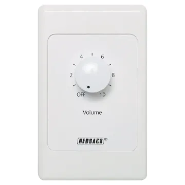 Designed to control 100V line speaker systems these attenuators are fitted to industry standard wall plates and install into an electrical wall box. They feature 11 position switches