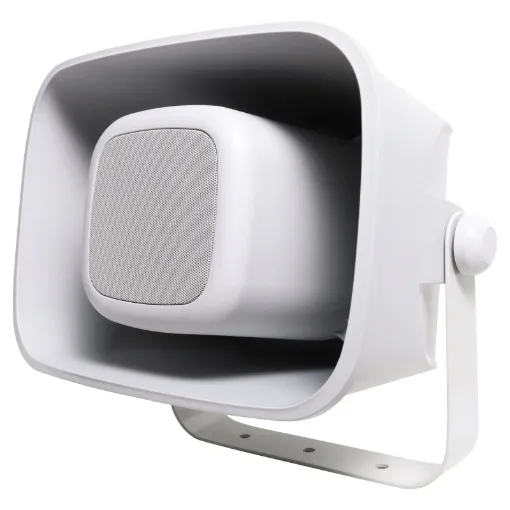 A high performance weatherproof music horn engineered for durability, reliability, and exceptional audio clarity.  Designed with a robust and solid structure, this speaker is built to withstand challenging environments while delivering a long service life.