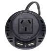 This compact 150 Watt 12V DC to 240V AC mains power inverter mounts snugly in your vehicle cup/drink holder. It's ideal for powering laptops, lights, small tools etc. Features a USB output for charging smartphones, and tablets.