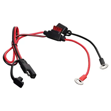 Easily connect your battery to SAE-compatible devices with this Ring Terminal to 2 Pin SAE Bullet Adapter. Designed for convenience and durability, this adapter provides a secure and permanent battery connection.