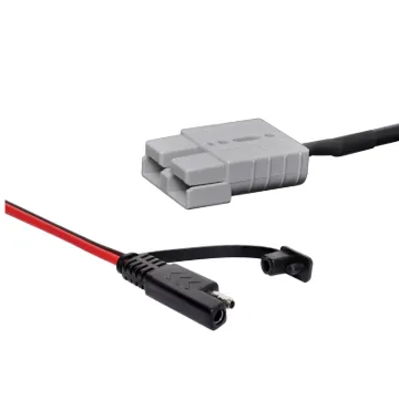 A versatile adapter cable to connect between SB50 50A style Anderson connections and 2-pin SAE bullet connections often found on battery charger outputs. This cable can interface your battery charger to your battery box to charge your battery directly. Current draw 10A max. 