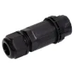 This waterproof IP68 3 pin connector features a screwless termination and locking connection to mating connectors (see P8650 for male line or P8652 for male chassis versions).