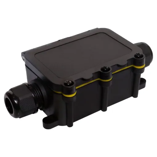 These weatherproof junction boxes with hinged lid offer secure protection for cable joins from moisture and dust ingress.