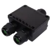 These weatherproof junction boxes with hinged lid offer secure protection for cable joins from moisture and dust ingress.