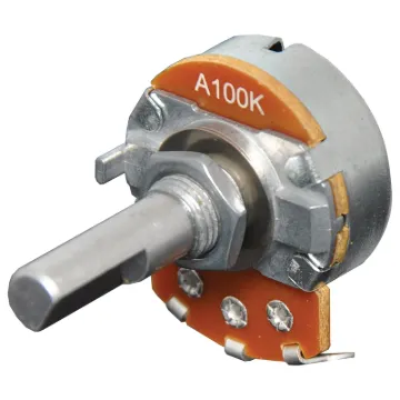 100k Log D Shaft 24mm Single Pot
