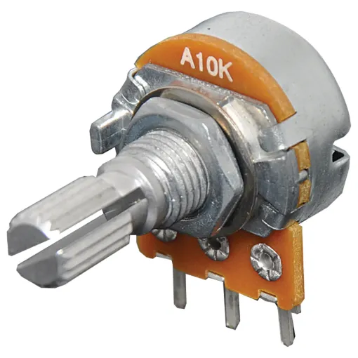 10k Log 18T Spline 16mm Single Horizontal PCB Pot