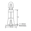 Picture of 14mm PCB Support Flush Mount Pk 100