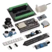 A handy collection of sensors, parts and prototyping boards to help you get started with ESP32 development. Using the included breakout board and accompanying breadboards, this kit can be used to create a variety of custom designed projects using the plentiful programming resources found online.