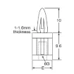Picture of 9.5mm Screw Mount PCB Support Pk 100