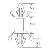 Picture of 12.7mm Press Fit PCB Support Pk 1000