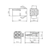 Picture of 4 Pole 13A DC Inline Multipole Connector