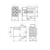 Picture of 6 Pole 12A DC Inline Multipole Connector