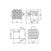 Picture of 9 Pole 10A DC Inline Multipole Connector
