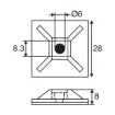 Picture of 29mm Adhesive Cable Tie Mounts Pk 1000