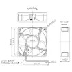 Picture of 80mm 12VDC IP68 Ball Bearing Cooling Fan